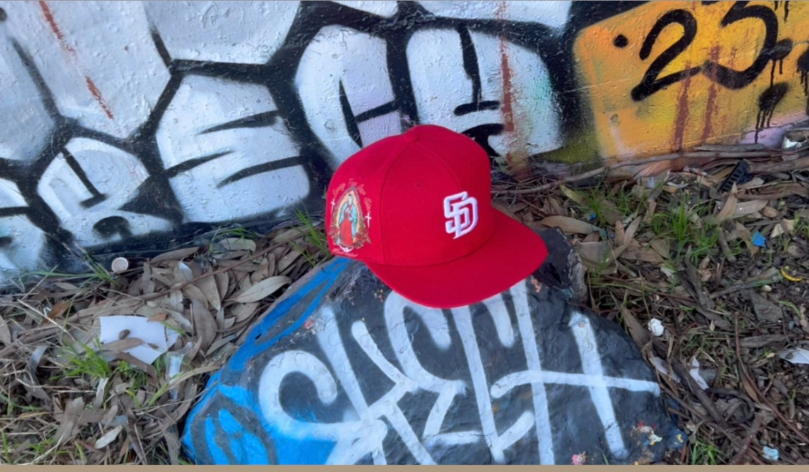 SD Virgin Mary snapback Red