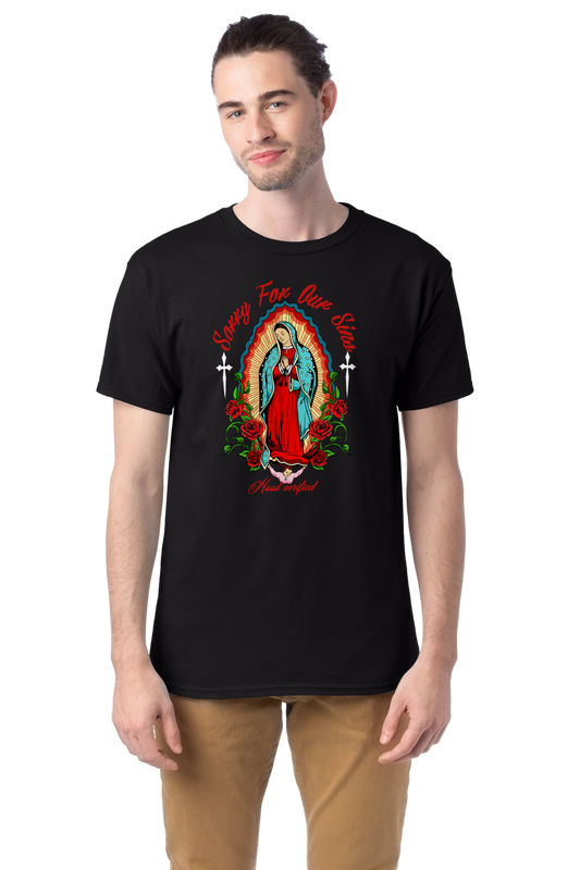'Sorry for our sins' Virgin Mary short sleeve t-shirt